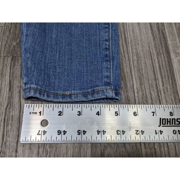 Gap Womens Size 6 / 28 Super Skinny Distressed Cropped Premium Denim Blue Jeans - Picture 12 of 12